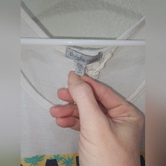 Charlotte Russe White Party Tank Top with Open Back Size Small - Picture 5 of 5